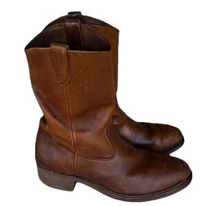 Double H Boots Mens Steel Toe Leather Ranch Wellington 2655 Sz 10.5EE *No Insole